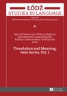 Translation and Meaning : New Series, Vol. 1 - eBook