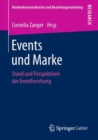 Events und Marke : Stand und Perspektiven der Eventforschung - eBook