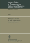 Analyse Convexe et Ses Applications : Comptes Rendus, Janvier 1974 - eBook