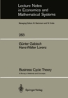 Business Cycle Theory : A Survey of Methods and Concepts - eBook