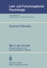 Blei in der Umwelt : Okopsychologische und Psychotoxikologische Aspekte - eBook