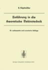 Einfuhrung in die theoretische Elektrotechnik - eBook