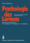 Psychologie des Lernens - eBook