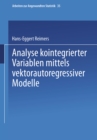 Analyse kointegrierter Variablen mittels vektorautoregressiver Modelle - eBook