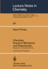 Chemistry, Quantum Mechanics and Reductionism : Perspectives in Theoretical Chemistry - eBook