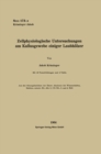 Zellphysiologische Untersuchungen am Kallusgewebe einiger Laubholzer - eBook