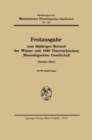 Festausgabe zum 50jahrigen Bestand der Wiener (seit 1946 Osterreichischen) Mineralogischen Gesellschaft - eBook