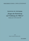 Bericht uber die Arbeitstagung „Fragen der Entstehung und Verhutung der Silikose" : Bochum, am 8.-10. November 1934 - eBook