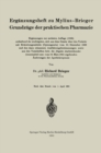 Erganzungsheft zu Mylius-Brieger Grundzuge der praktischen Pharmazie - eBook