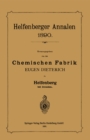 Helfenberger Annalen 1890 : Chemischen Fabrik - eBook