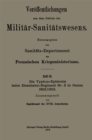Die Typhus-Epidemie beim Eisenbahn-Regiment Nr. 3 in Hanau 1912/1913 - eBook