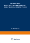 Analyse und Konstitutionsermittlung Organischer Verbindungen - eBook
