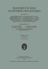 Handbuch der Anatomie des Kindes : Erster Band - eBook