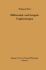 Differential- und Integral-Ungleichungen : und ihre Anwendung bei Abschatzungs- und Eindeutigkeitsproblemen - eBook