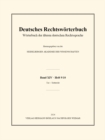 Deutsches Rechtsworterbuch : Worterbuch der alteren deutschen Rechtssprache. Band XIV, Heft 9/10 - Tor - Trittrecht - eBook