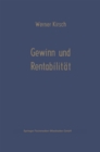 Gewinn und Rentabilitat - eBook