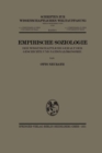 Empirische Soziologie : Der Wissenschaftliche Gehalt der Geschichte und Nationalokonomie - eBook