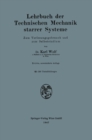 Lehrbuch der Technischen Mechanik starrer Systeme : Zum Vorlesungsgebrauch und zum Selbststudium - eBook