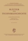 Blatter fur Technikgeschichte - eBook