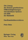 Die Losung der linearen gewohnlichen Differentialgleichungen und simultaner Systeme mit Hilfe der Stabstatik : Das Ersatzbalkenverfahren - eBook