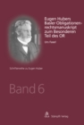 Eugen Hubers Basler Obligationenrechtsmanuskript zum Besonderen Teil des OR - eBook