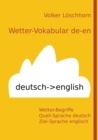 Wetter-Vokabular de-en : Weather vocabulary de-en - eBook