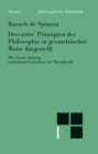 Descartes' Prinzipien der Philosophie : Samtliche Werke, Band 4. In geometrischer Weise dargestellt mit einem Anhang, enthaltend Gedanken zur Metaphysik - eBook