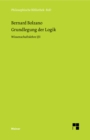 Grundlegung der Logik : Wissenschaftslehre I/II - eBook