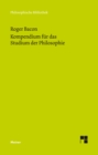 Kompendium fur das Studium der Philosophie - eBook