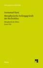 Metaphysische Anfangsgrunde der Rechtslehre : Metaphysik der Sitten. Erster Teil - eBook