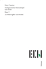 Zur Philosophie und Politik : Mit Beilagen - eBook