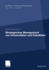 Strategisches Management von Universitaten und Fakultaten - eBook