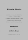 5 Popular Classics : Sheet Music for Violin and Organ - eBook