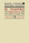 El Maestro. Revista de cultura nacional II, octubre de 1921 a marzo de 1922 - eBook