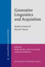 Generative Linguistics and Acquisition : Studies in honor of Nina M. Hyams - eBook