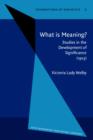 What is Meaning? : Studies in the Development of Significance (1903) - eBook