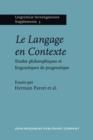 Le Langage en Contexte : Etudes philosophiques et linguistiques de pragmatique - eBook