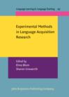 Experimental Methods in Language Acquisition Research - eBook