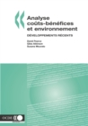 Analyse couts-benefices et environnement Developpements recents - eBook