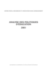 Analyse des politiques d'education 2001 - eBook