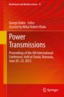 Power Transmissions : Proceedings of the 4th International Conference, held at Sinaia, Romania, June 20 -23, 2012 - eBook