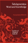 Sabdapramana: Word and Knowledge : A Doctrine in Mimamsa-Nyaya Philosophy (with reference to Advaita Vedanta-paribhasa 'Agama') Towards a Framework for Sruti-pramanya - eBook