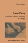 Forest Policy : A contribution to resource development - eBook