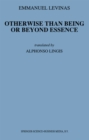 Otherwise Than Being or Beyond Essence - eBook