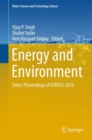 Energy and Environment : Select Proceedings of ICWEES-2016 - eBook