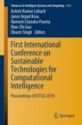 First International Conference on Sustainable Technologies for Computational Intelligence : Proceedings of ICTSCI 2019 - eBook