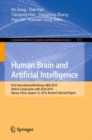 Human Brain and Artificial Intelligence : First International Workshop, HBAI 2019, Held in Conjunction with IJCAI 2019, Macao, China, August 12, 2019, Revised Selected Papers - eBook