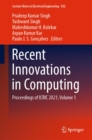 Recent Innovations in Computing : Proceedings of ICRIC 2021, Volume 1 - eBook