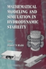 Mathematical Modeling And Simulation In Hydrodynamic Stability - eBook