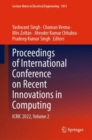 Proceedings of International Conference on Recent Innovations in Computing : ICRIC 2022, Volume 2 - eBook